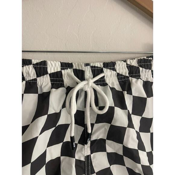 Solid & Striped XL Shorts Checkered Swim Trunks Black White Bloomies NEW $125 - Picture 4 of 7